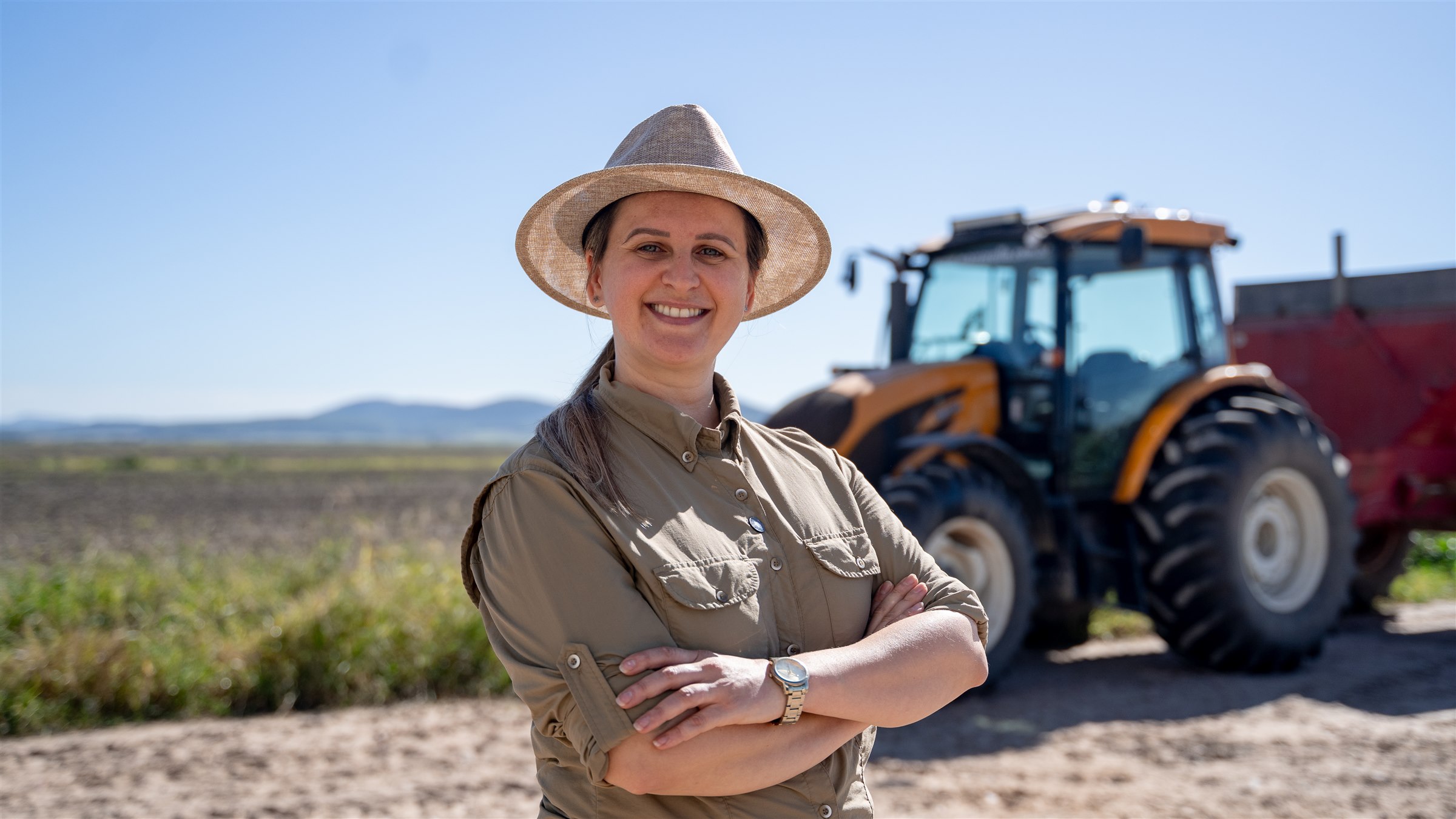 Luciane Agazzi no campo